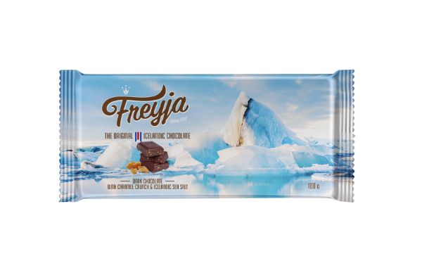 Mynd FREYJA Original Suðusúkkulaði m. Karamellu og Sjávarsalti 20x100g 